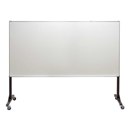 United Visual Products Sliding Door Wood Corkboard, 72"x36", Waln, UV9005OCS-WALNUT-BLACK UV9005OCS-WALNUT-BLACK